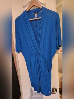 A/X Armani Exchange Vibrant Blue Wrap-Style Dress